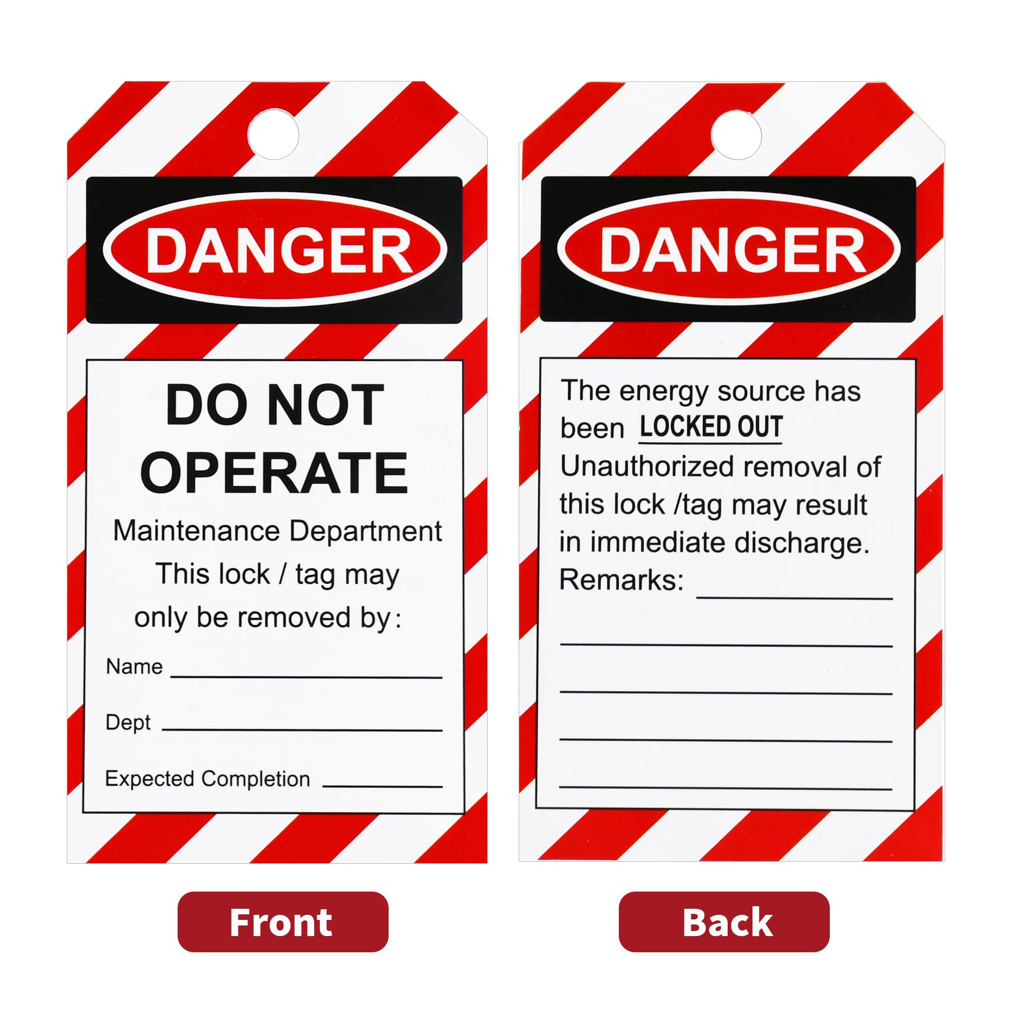 Lockout Tagout Tags - DANGER Do Not Operate -6
