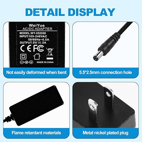 Miniatura 4 de La fuente de alimentación 5v se utiliza para los teléfonos IP de Cisco tales como SPA300, SPA303, SPA500, SPA501, SPA502, SPA504, SPA508, SPA509,
