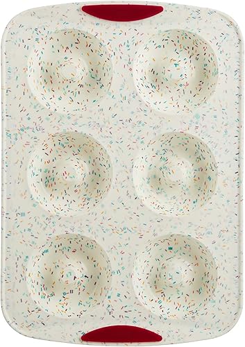 Miniatura 15 de Trudeau Structure White Confetti - Molde para muffins jumbo de 6 cavidades – Utensilios de silicona reforzada con acero de primera calidad,