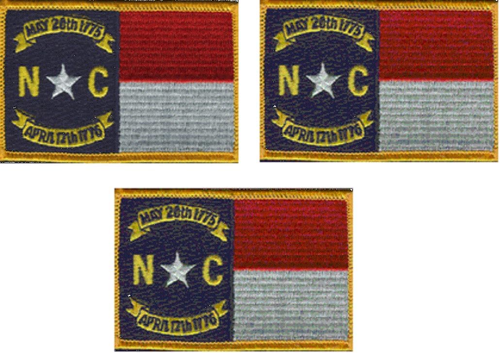 3 Louisiana Flag Patches 3.50 x 2.25 inches, Three State Embroidered Iron On or Sew On Flag Patch Emblems