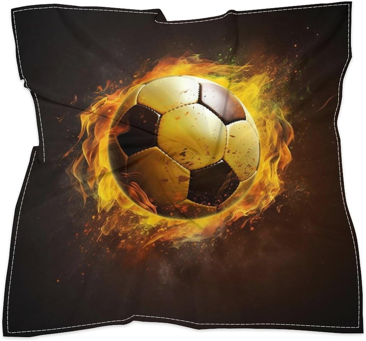Bandana Headband Silk Hair Scarf Headwear Football Soccer Bandanas Square Handkerchiefs for Men Women Face Mask