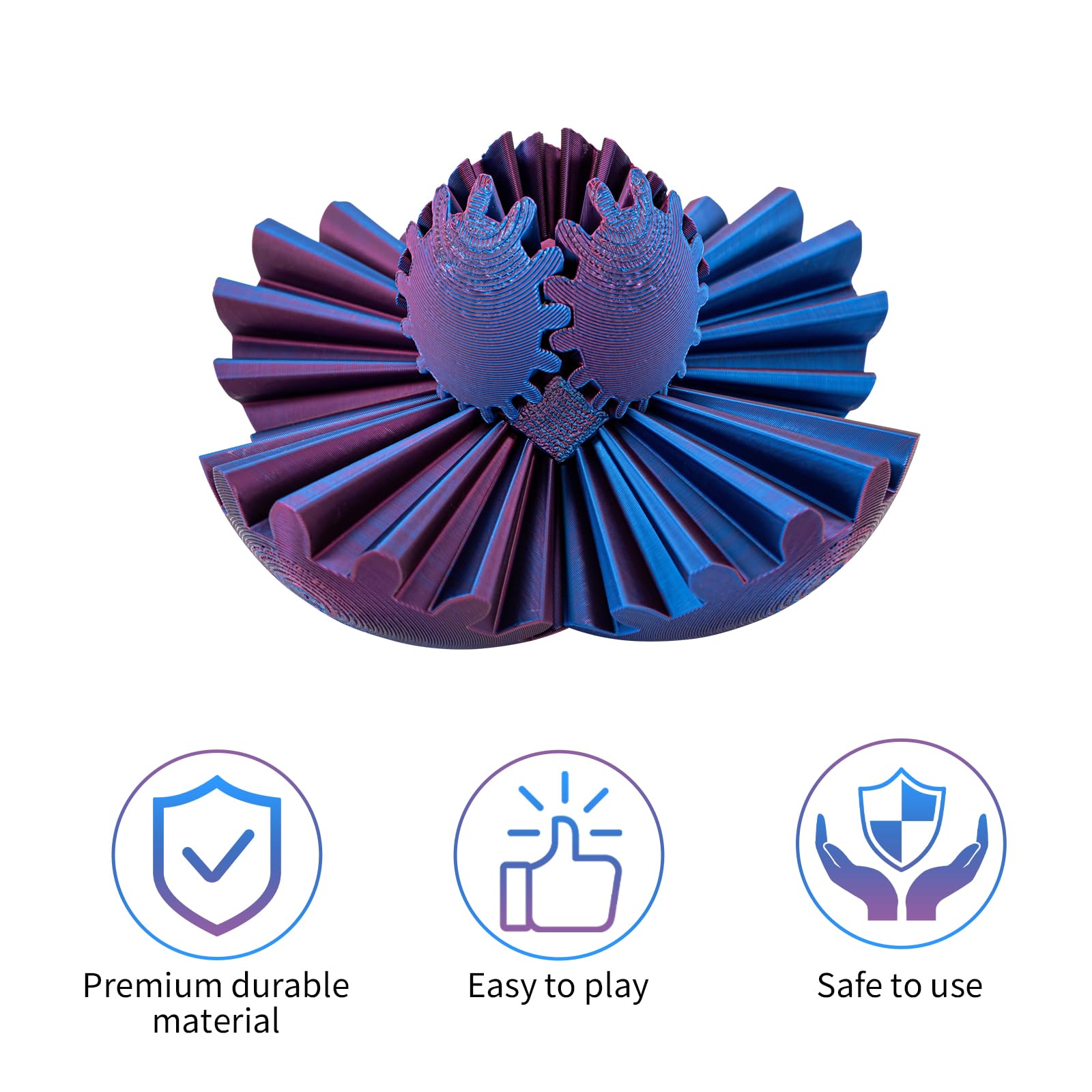 Fidget Toys , Imprimé En 3D, Spin Ball Cube Fidget Ball Gear Ball