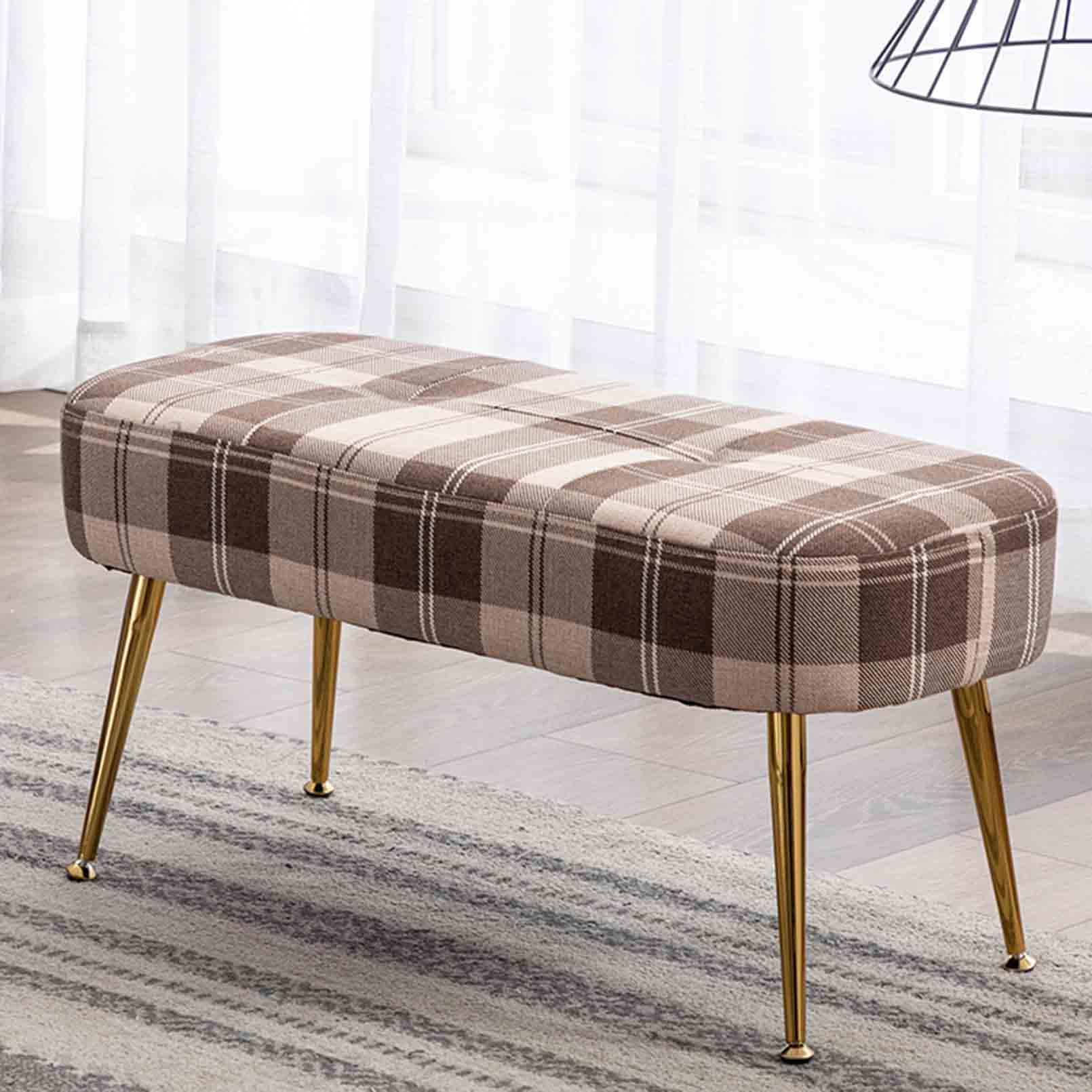 Banc tabouret repose-pieds mid-century ottoman d'intérieur robuste charge 330 LB