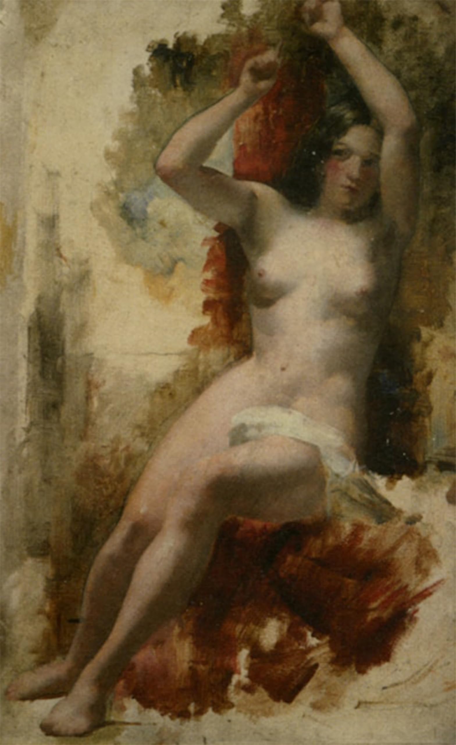 SERENDIPITP Aesthetic Poster Photo Wall Print Retro Picture Study of a Seated by William Etty Modern Wall Artwork for Home Decor 60x90cm