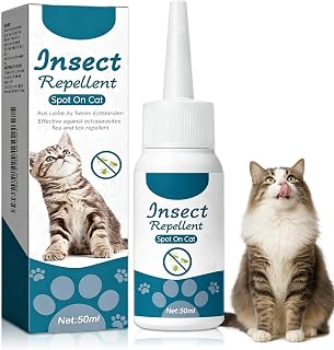 50ml Flohschutz Spot, Sanfte Formel Zum Besprühen des Ganzen Fells, Ideal Bei Spaziergängen Auf Wiesen oder Im Wald, Für Hunde und Katzen