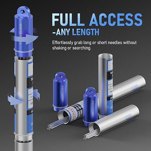 Miniatura 133 de YESWELDER - Electrodo de tungsteno para soldadura TIG, ceriado al 2%, de 1/16 x 7 pulgadas (gris, WC20/EWCe-2), paquete de 10