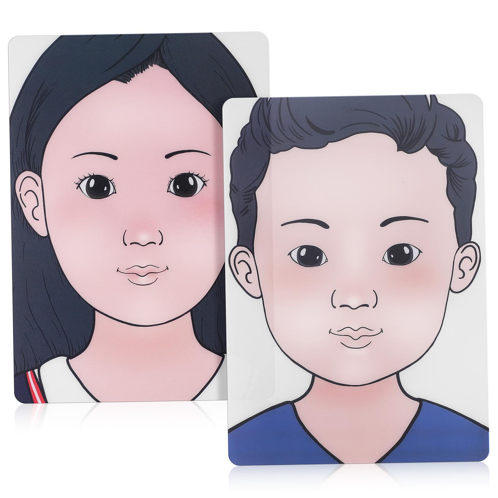 Operitacx Face Paint Practice Board 1 Set Makeup Practice Face for Beginners and Artists Washable and Safe for Boys and Girls