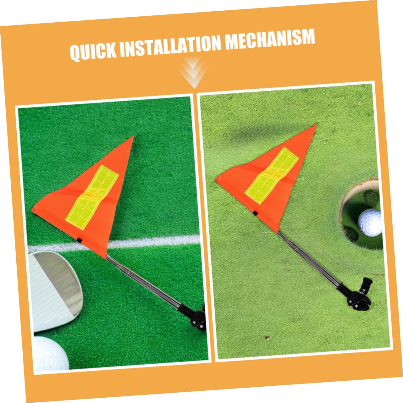 NOLITOY 2piezas Bandera De Seguridad Reflectante para Carritos De Golf Diseño Ajustable para Carritos De Golf y Sillas De Ruedas Actividades