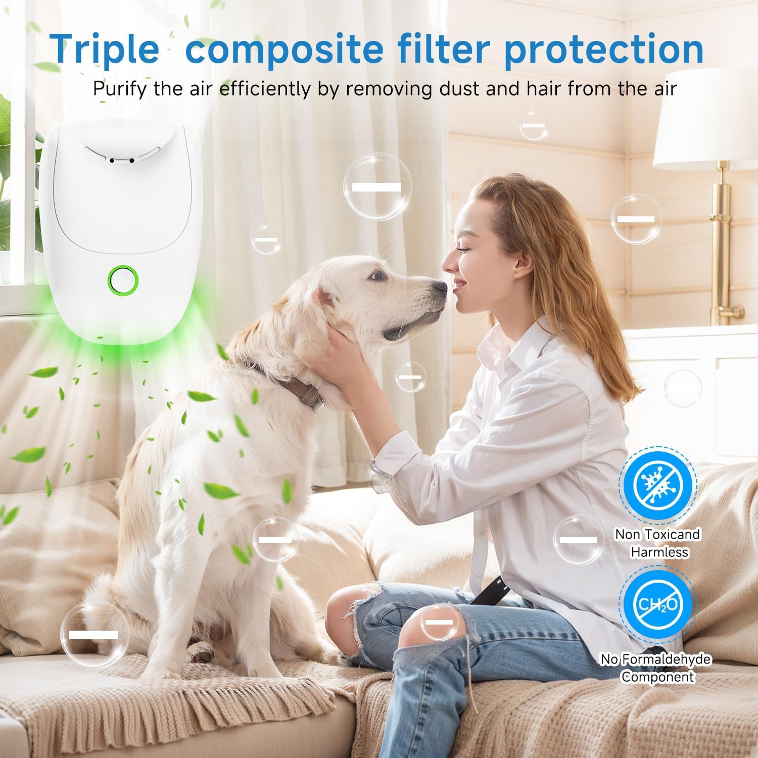 Plug in Air Ionizer, Pack Ion Pure 2-Speed Quiet Mini Negative Ionic Air Purifier, Portable Odor Eliminator for Home, Bedroom, Office & Kitchen, Targets Smoke, Dust Mites & Pet Smell (4pcs)