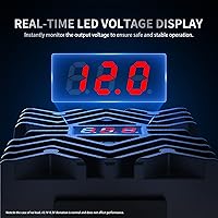 Vista 2 de Convertidor Buck de 24 V CC a 12 VCC, fuente de alimentación reductora impermeable con pantalla LED, chip de seguridad MCU, bloques de terminales