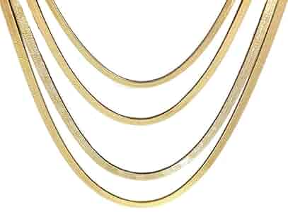 Faux Gold Color Herringbone Chain 24