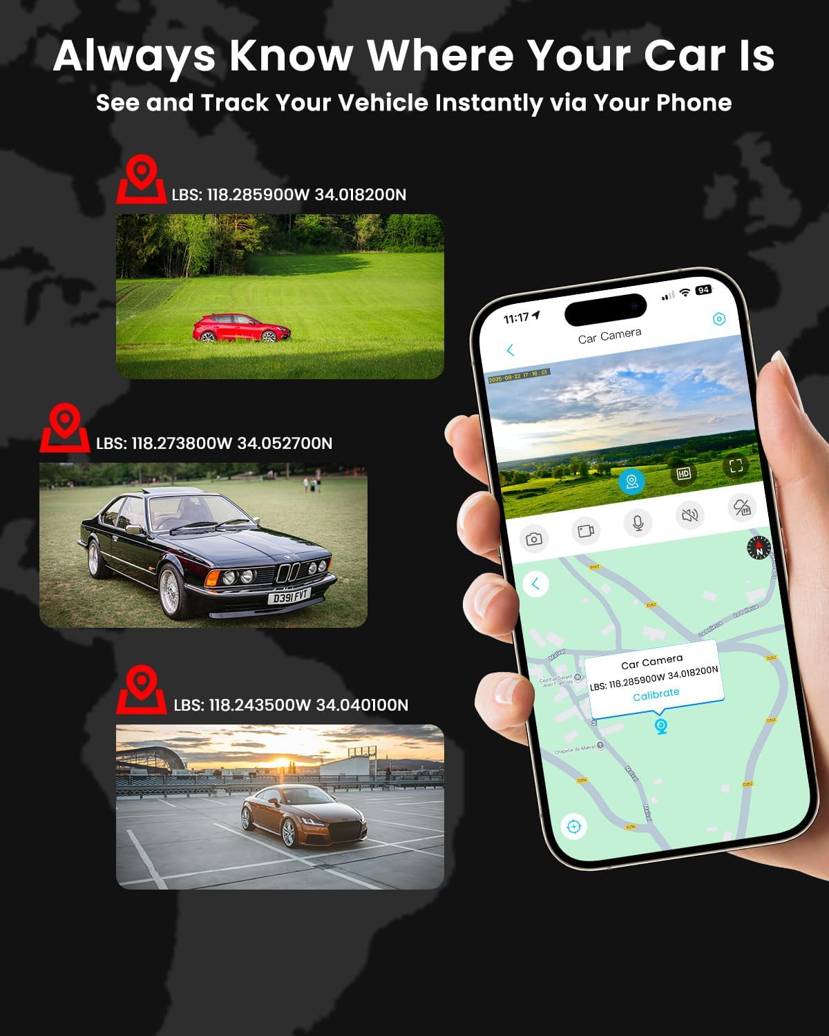 4G LTE Dash Cam with SIM Card, Live Streaming Car Security Camera Front & Cabin, 24/7 Parking Mode, AI Motion Alerts, Remote Viewing & 2-Way Talk, SD/Cloud, Anti-Theft Surveillance for Fleet & Family