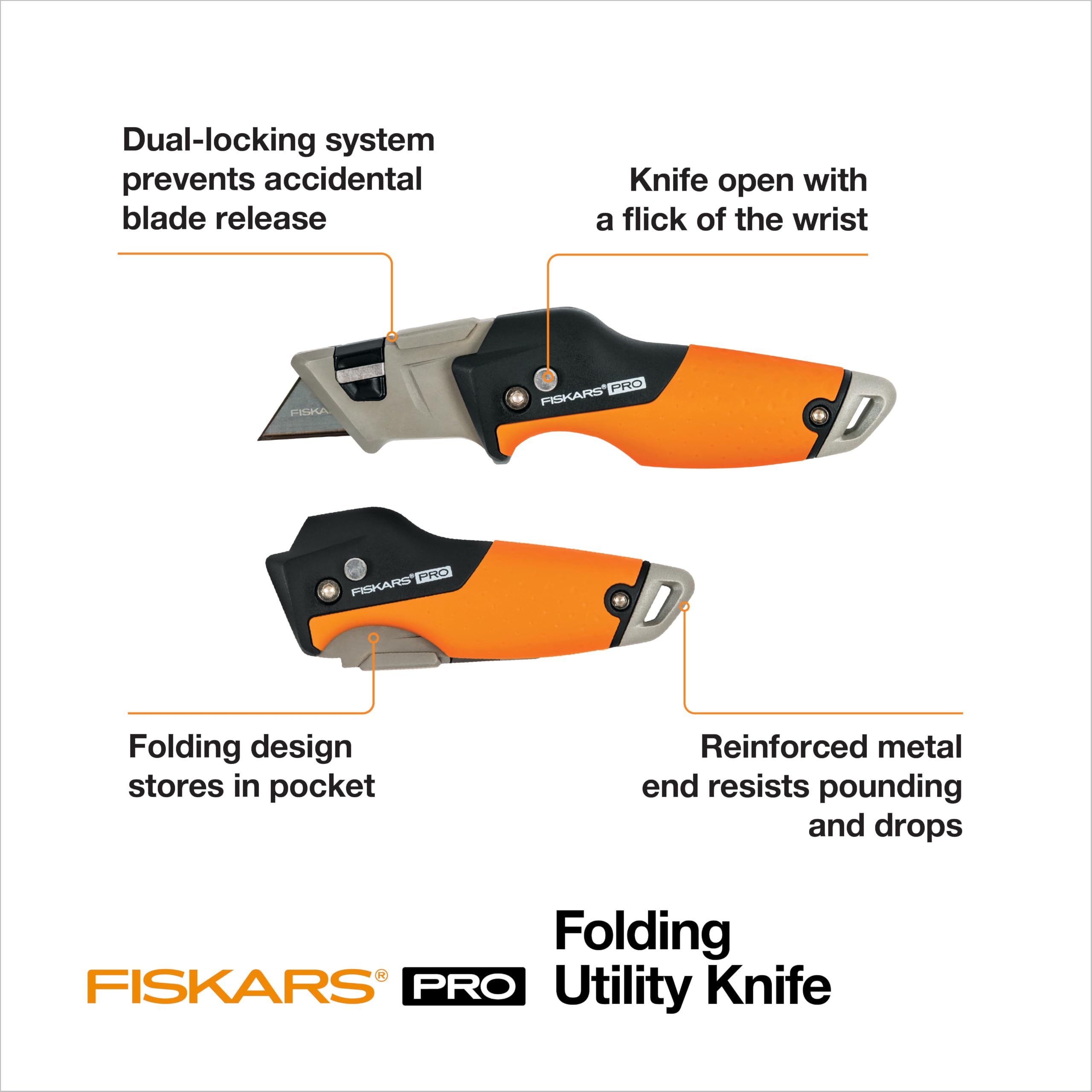 Fiskars Pro Utility Knife - Retractable & Durable -2 Fiskars Pro Utility Knife - Retractable & Durable -2