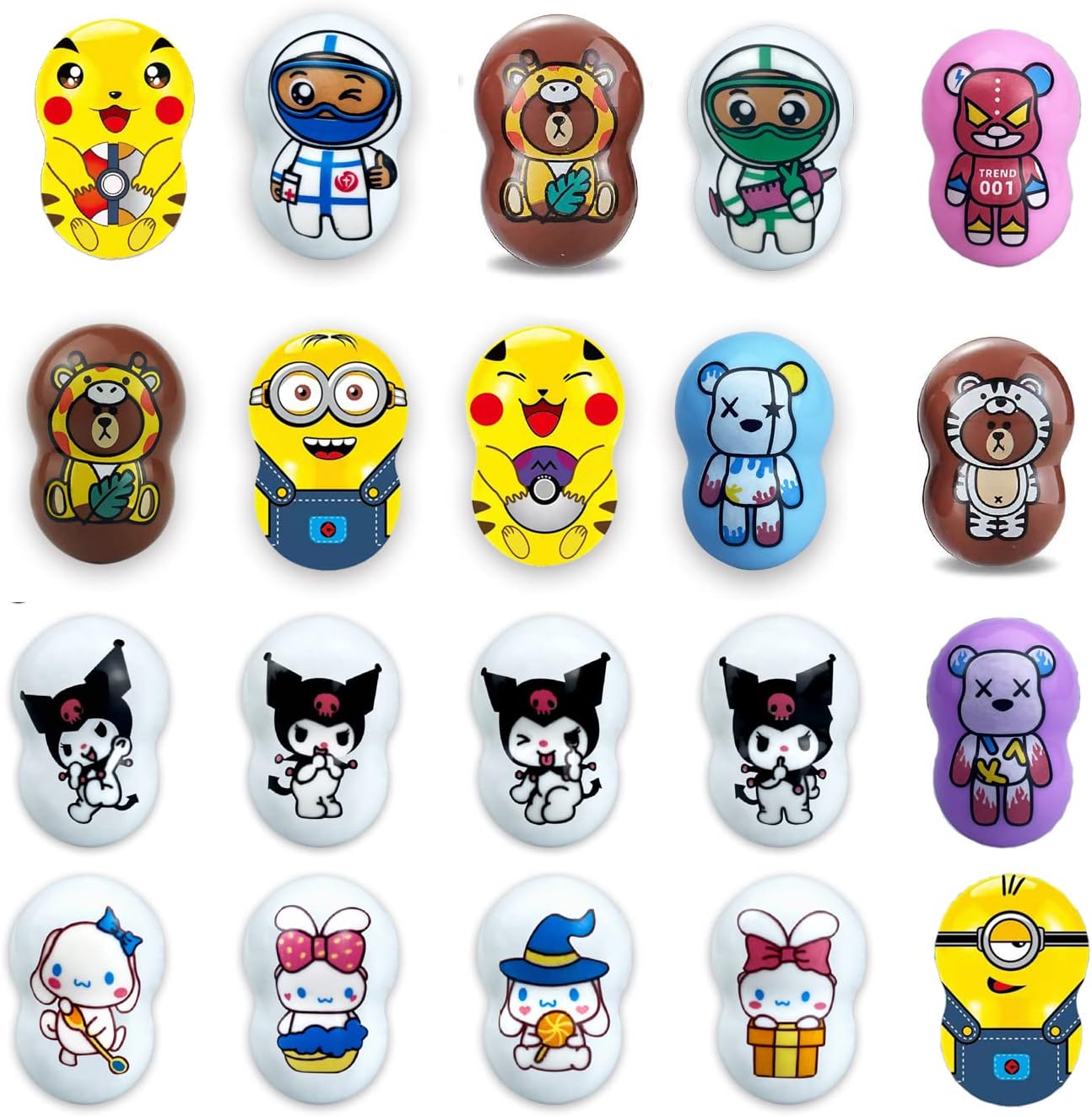 Mbarbs Random Stress Relief 24 PCS Mini Roly-Poly Wobbling Toy Self-righting Doll Small Desktop Toy to Solve Your Irritability for Kids or Adult