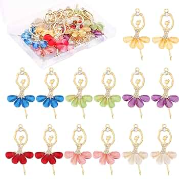Amazon.com: BENBO Crystal Ballerina Charms Pendants, 14Pcs