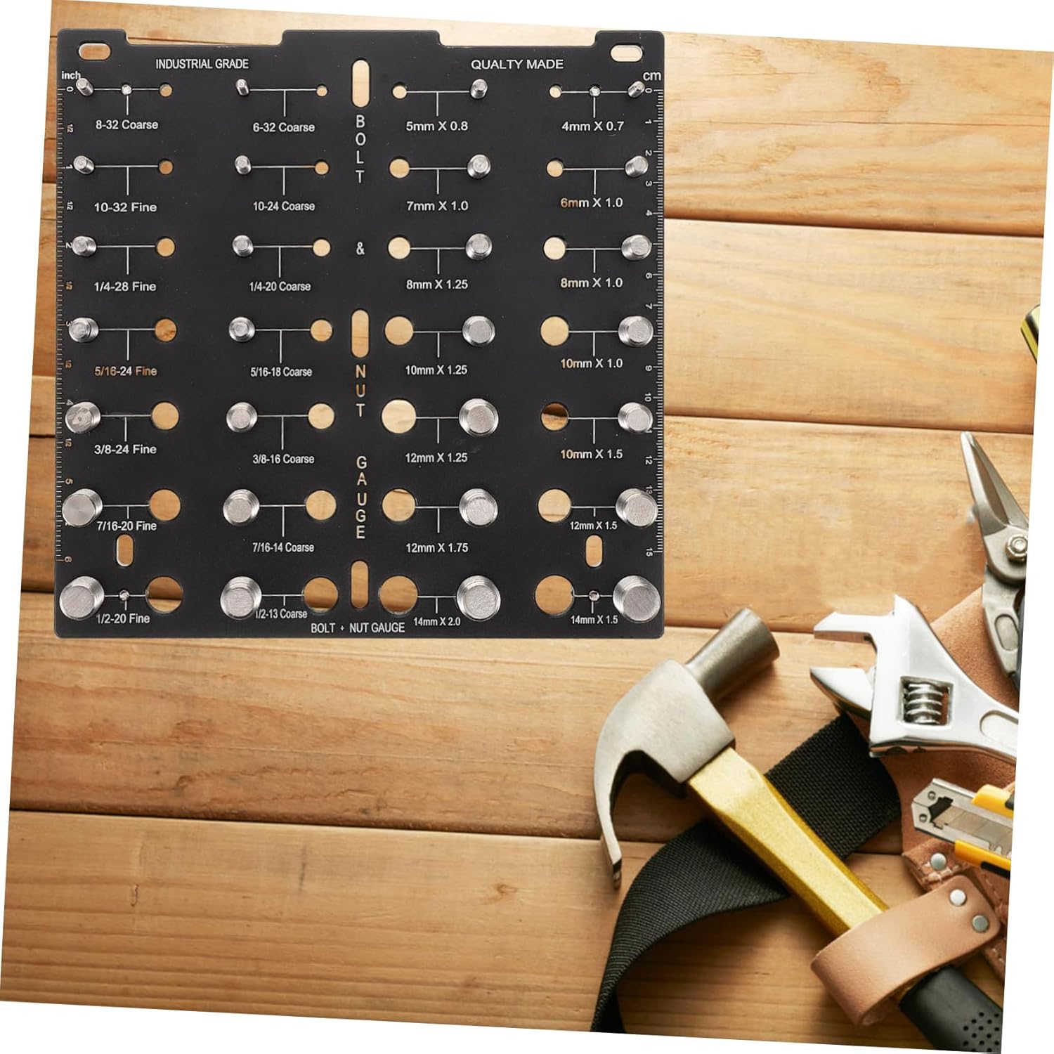 PRETYZOOM Thread Gauge Nut and Bolt Thread Checker Precise Screw Identifier Gauge for Versatile Projects Design for Accurate Measurements User Friendly and Stylish
