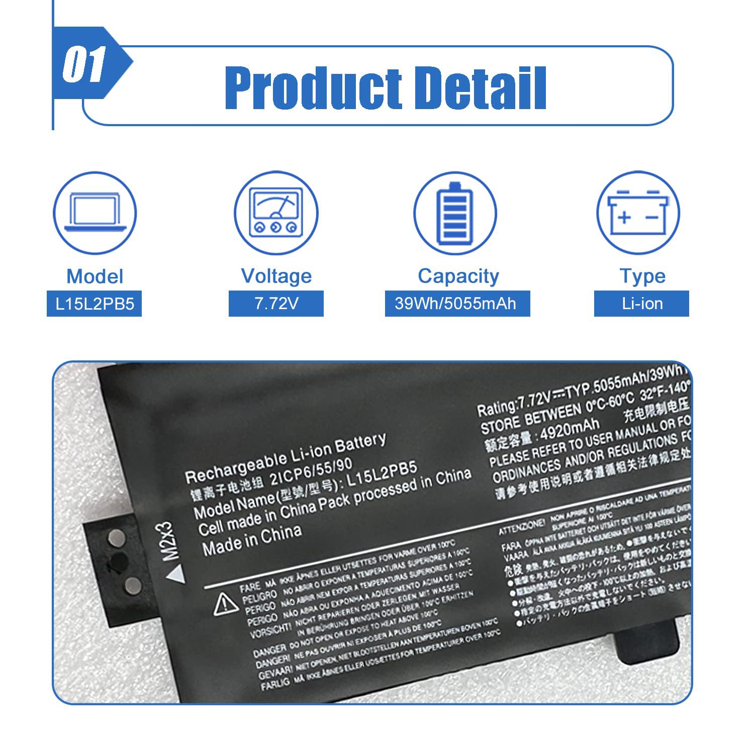 Amazon.com: Dentsing L15L2PB5 L15M2PB5 Laptop Battery Replacement