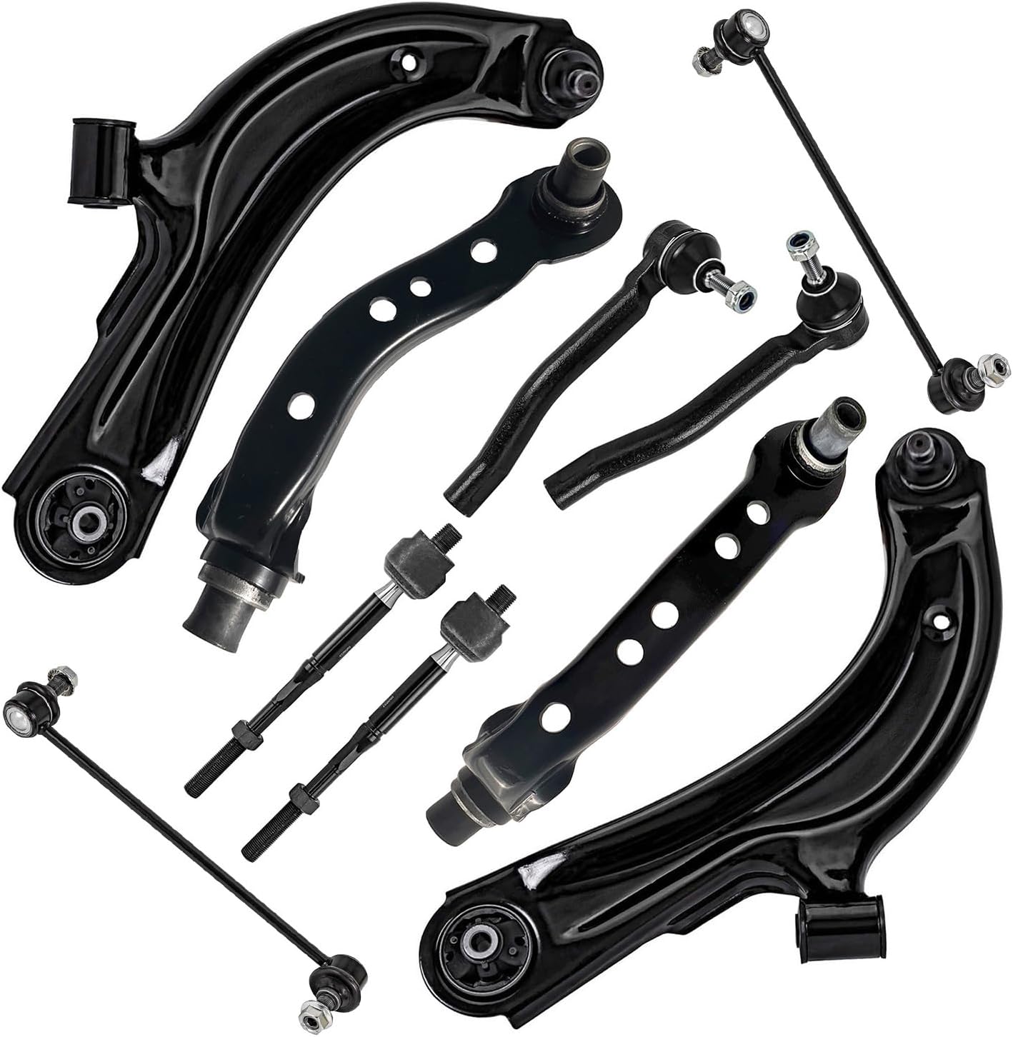 10-Piece Front Control Arm & Tie Rod Kit For 2003-2004 Infiniti G35 / Nissan 350Z RWD