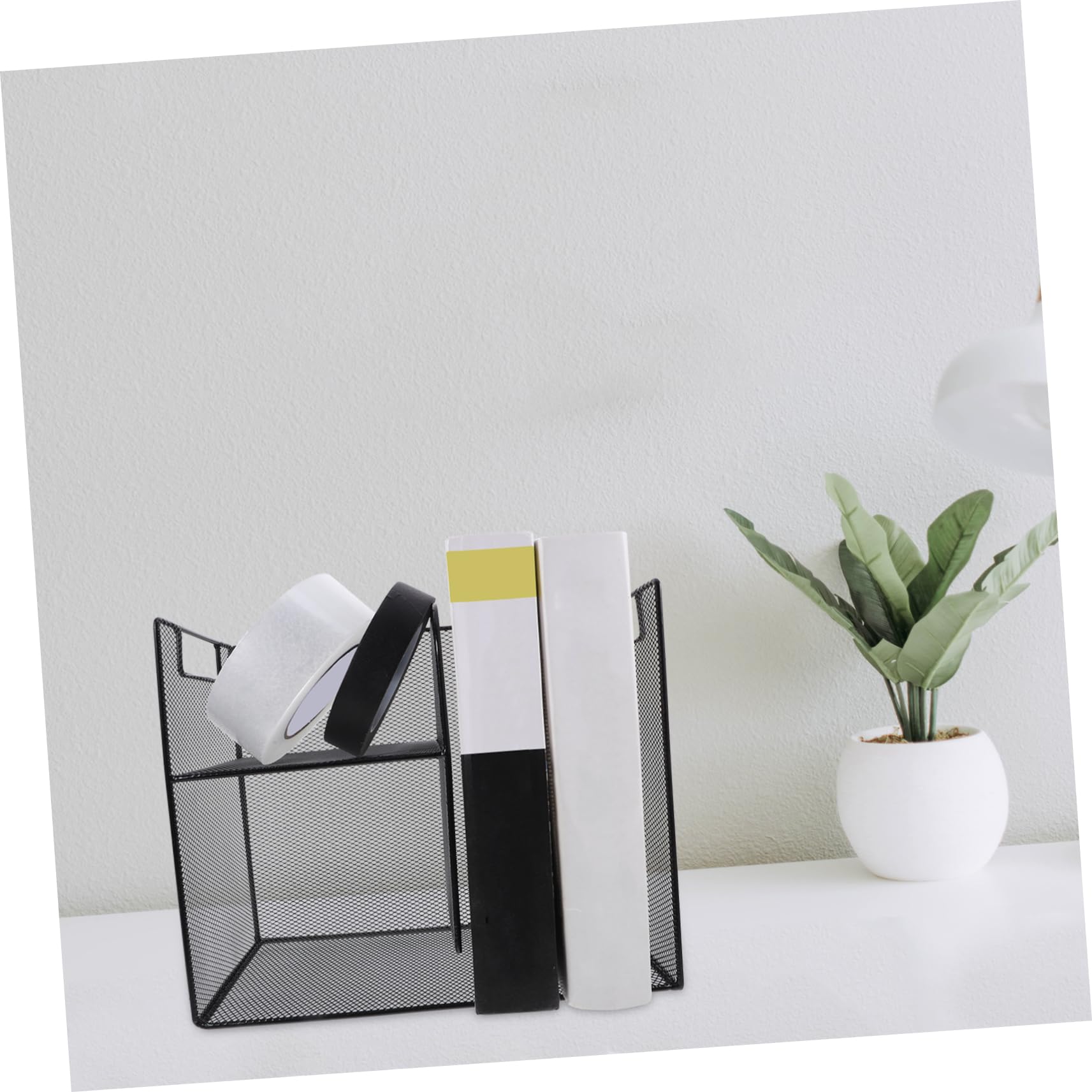 Schwarze Aktenregal-Aufbewahrungsbox für den Schreibtisch, effizienter Sortierer und Ordnerhalter, stilvolles Schreibtischzubehör für Zuhause und Arbeit