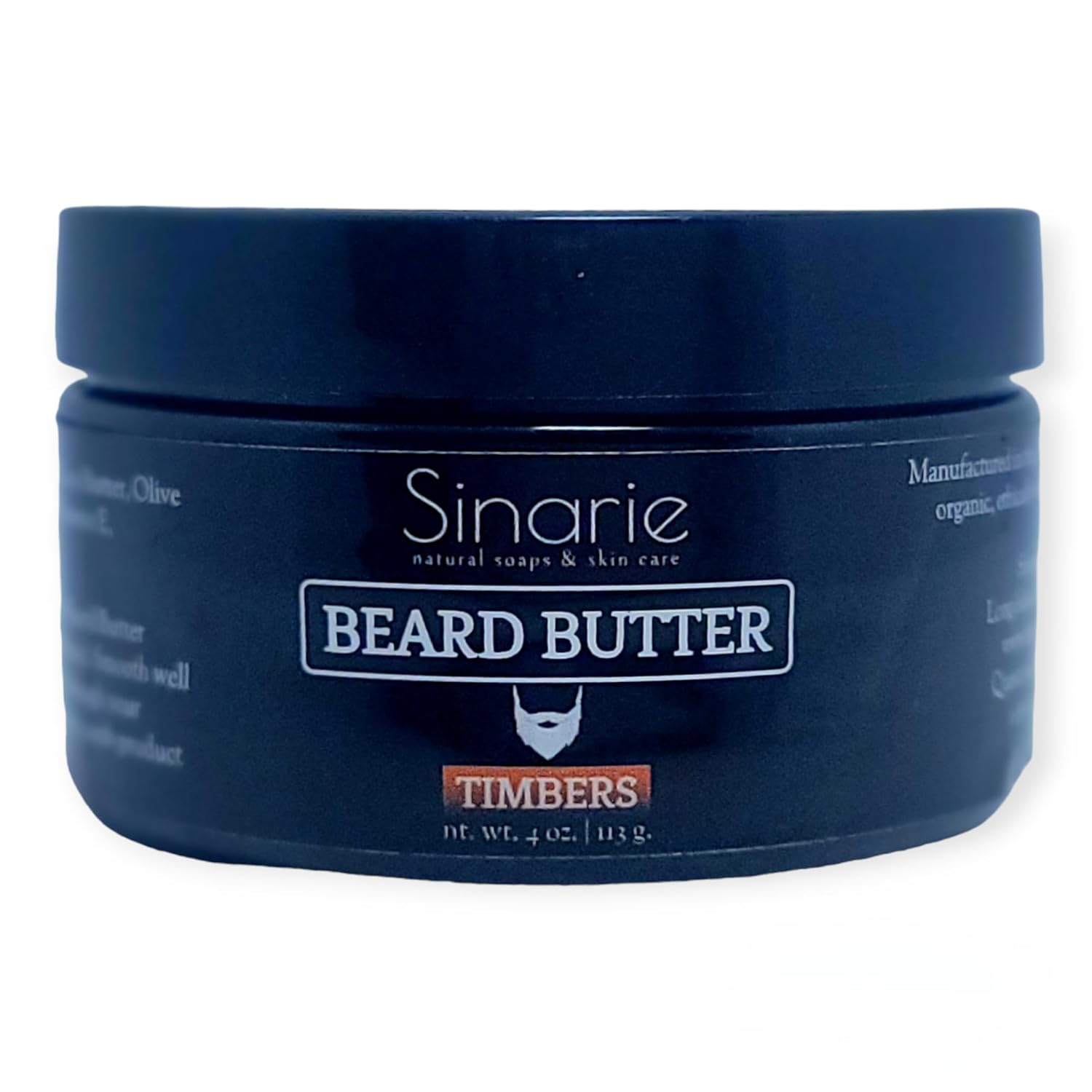 Sinarie Whipped Beard Butter for Men - Hydrating Nourishing Repair for Hair, 4 oz., 1 count - Beard Conditioner, Beard Butter, Beard Oils, Beard Balm (Timbers - Cedarwood, Bergamot & Patchouli)