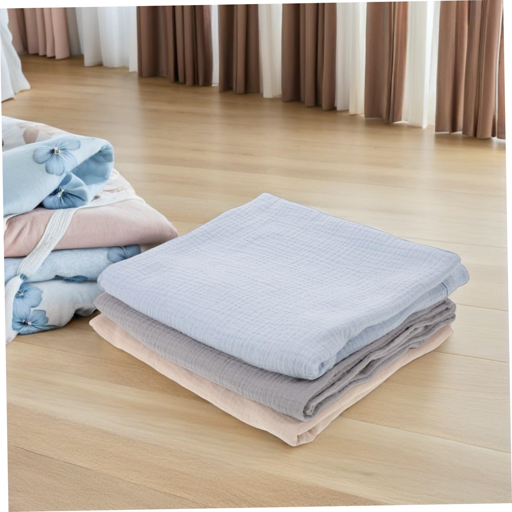 Beaupretty 3piezas Manta Envolvente para Recién Nacidos De Suave Unidades Conjunto De Mantas Habitación del Baño y Hora del Sueño