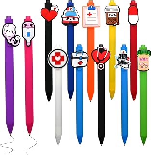 12 PCS Nurse Pens Nurses Week Gifts, Funny Nursing Pens Accessories for Work, Cna Rn Medical Assistant Nursing Student Week Appreciation Gifts, Must Have Nursing Essentials for Nurses (12)