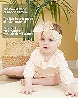 Vista 4 de Doboi - 20 diademas de nailon para bebé, lazo elástico, accesorios para el cabello para recién nacidos, bebés y niñas pequeñas