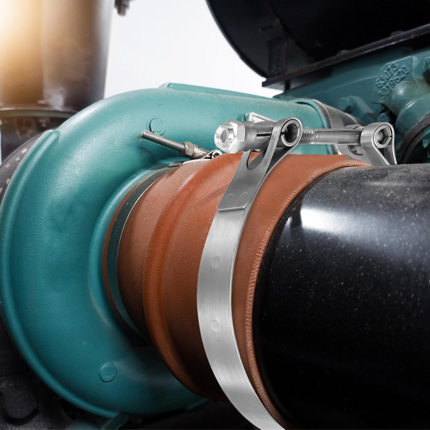 uxcell 5" V Band Clamp 304 Stainless Steel for Exhaust Systems Downpipe Exchange Exhaust Accessories, Adjustment Range 127mm / 5inch