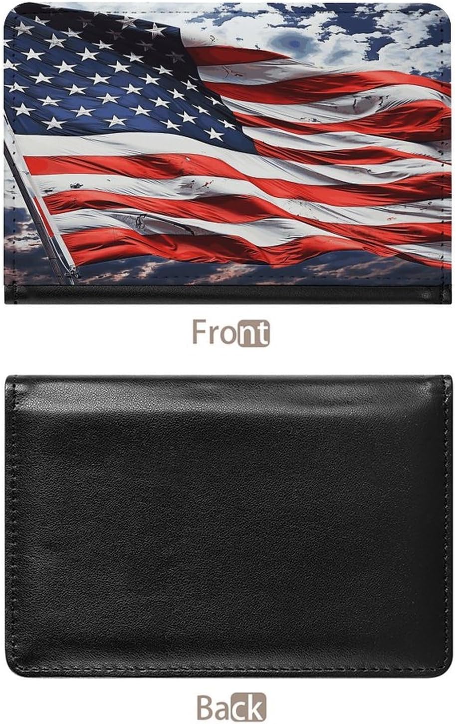 US Flag Passport Holder PU Passport Wallet Travel Waterproof Passports Cover for Women And Men Passports Case