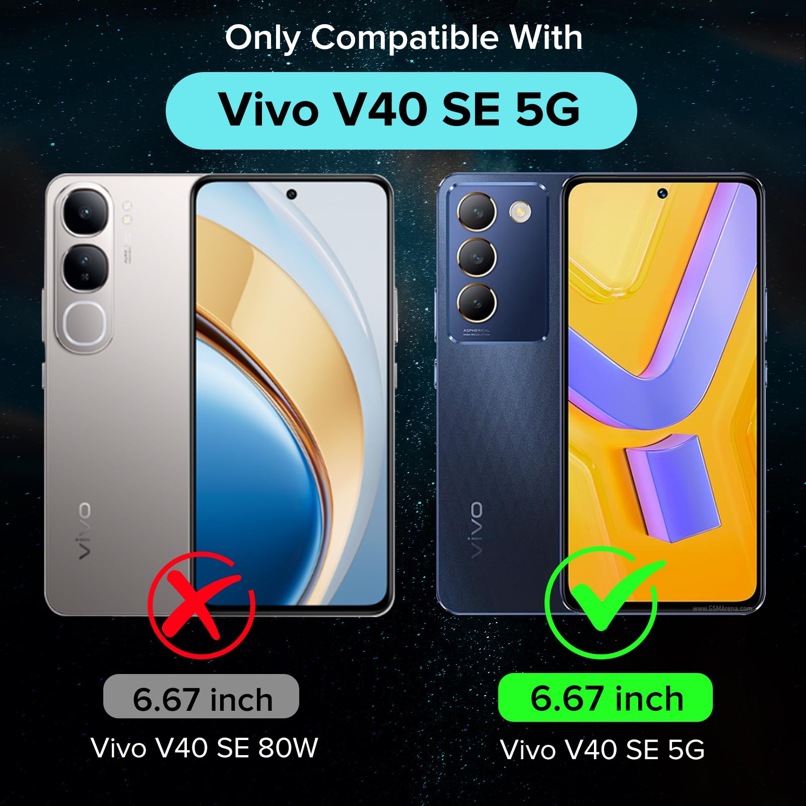 Cover Trasparente IVoler Antiurto Per Vivo V40 SE 5G | Custodia In Silicone Morbido TPU Con Paraurti E Protezione Fotocamera | Sottile E Leggera
