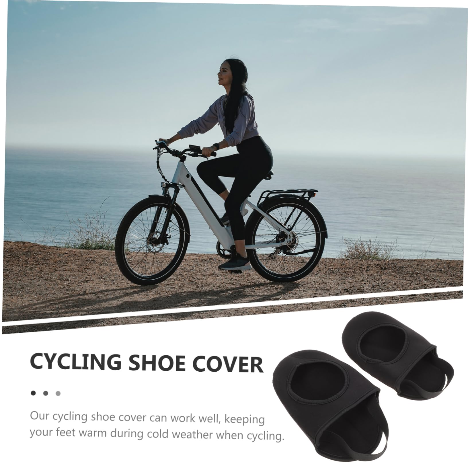 TOYANDONA 5 Ensembles Couvre Chaussures De Cyclisme Antidérapants Protection Hiver Accessoires De Bowling Facile À Enfiler avec Zip Élastique Respirant 2 Pièces * 5