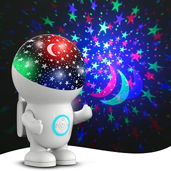 Night Light for Kids,Astronaut Star Projector with Energy Halo 1h Timer and 360 Rotation,Silent Operation,Durable and Safe Baby Night Light Ceiling Projector,Best Gifts for Boys Girls Bedroom Decor