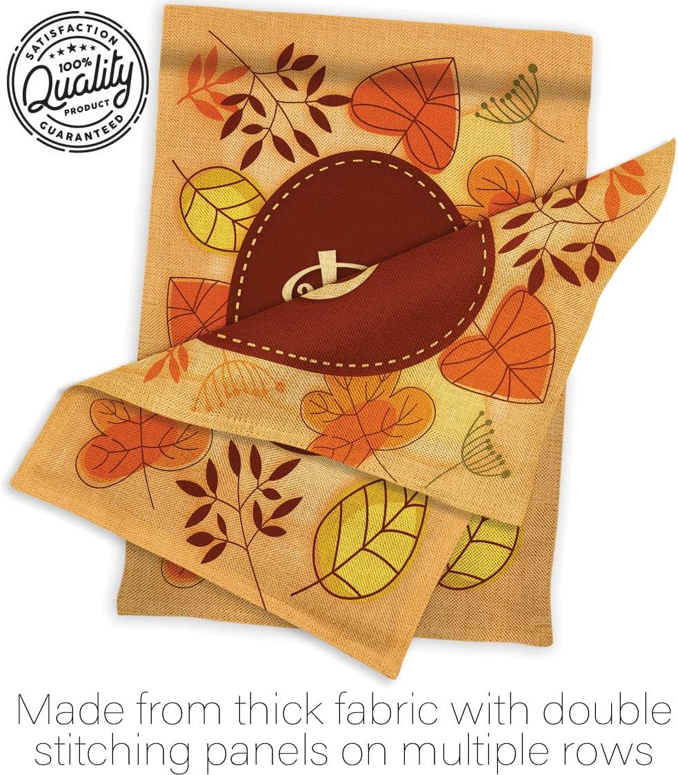 Autumn D Initial Garden Flag - Set Wall Holder Monogram Fall Harvest & Scarecrow Pumkins Sunflower Leaves Season Autumntime Gathering - House Banner Small Yard Gift Double-Sided 13 X 18.5