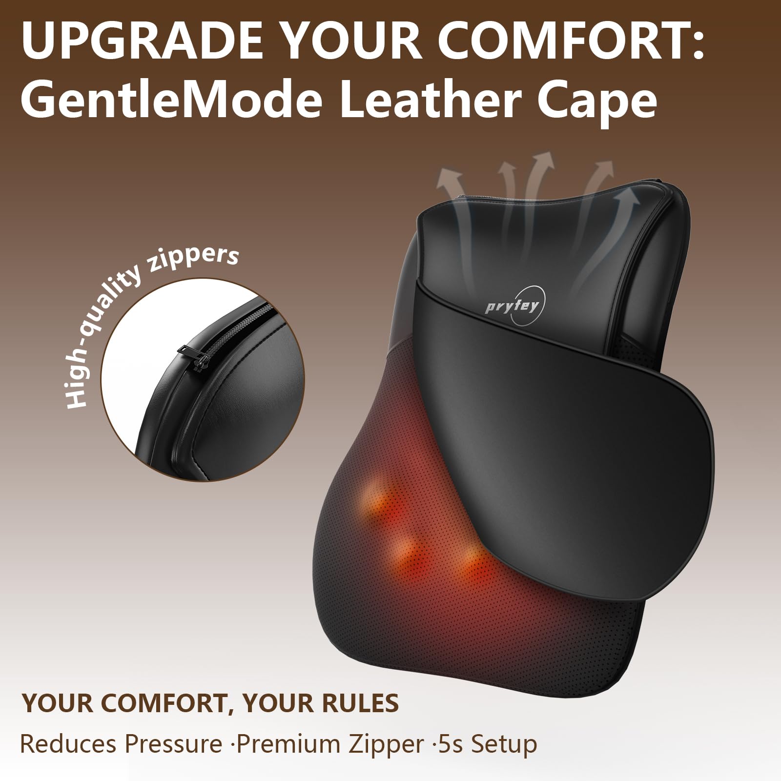 Back Massager with Heat, 4D Shiatsu Massager for Pain Relief Deep