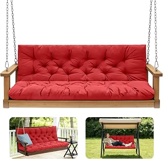 Porch Swing Cushions 3 Seater red
