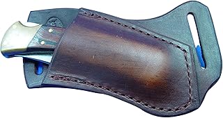 Custom Right Hand Cross Draw Leather Knife Sheath for Buck 110 - Carl Thomas Leathers