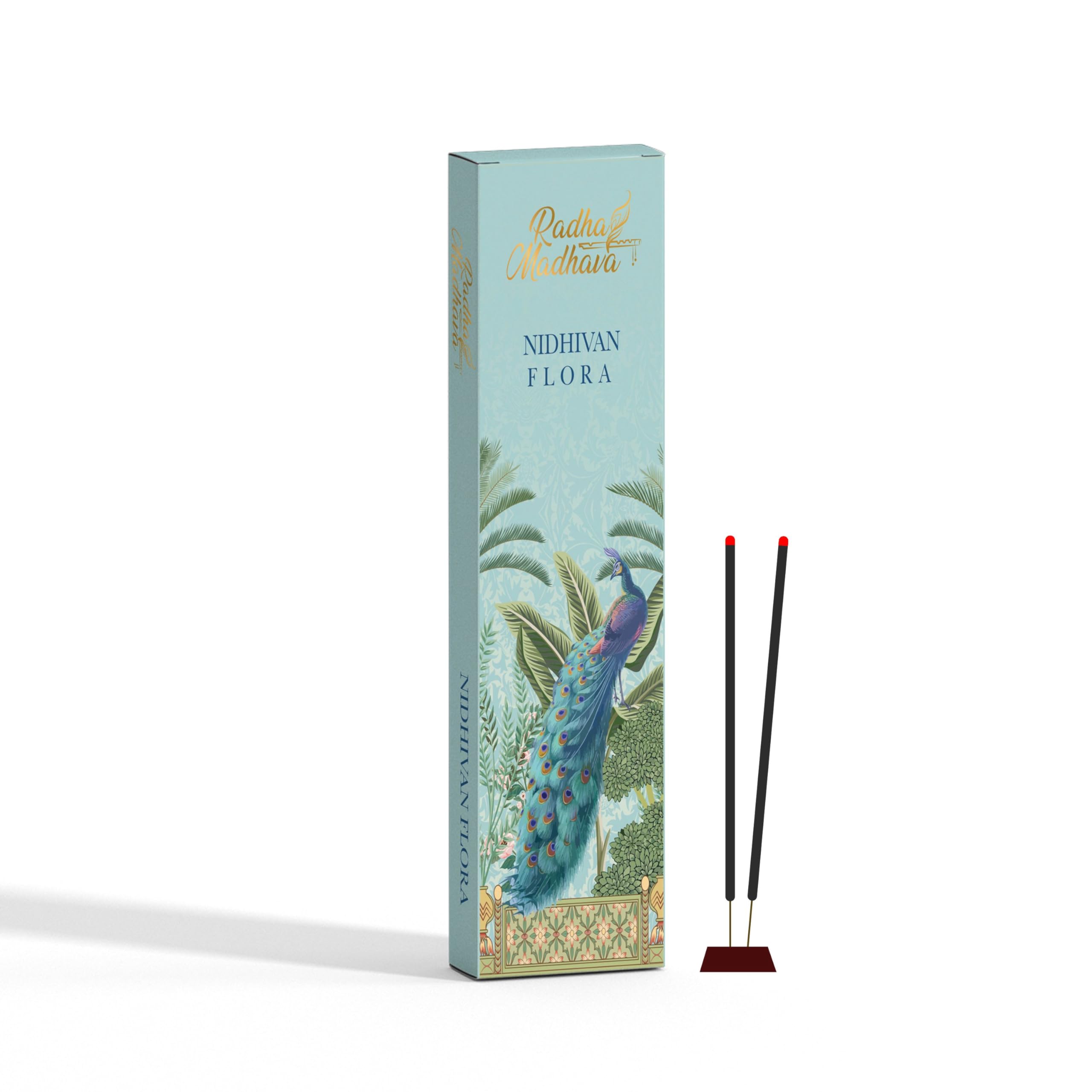 ISKCON Natural Agarbatti Incense Sticks 8 Inch | Long-Lasting Aroma | Burns Up to 30 Minutes per Stick | Premium Fragrance for Puja Meditation & Yoga (Pack of 1, Nidhivan Flora)-image-32