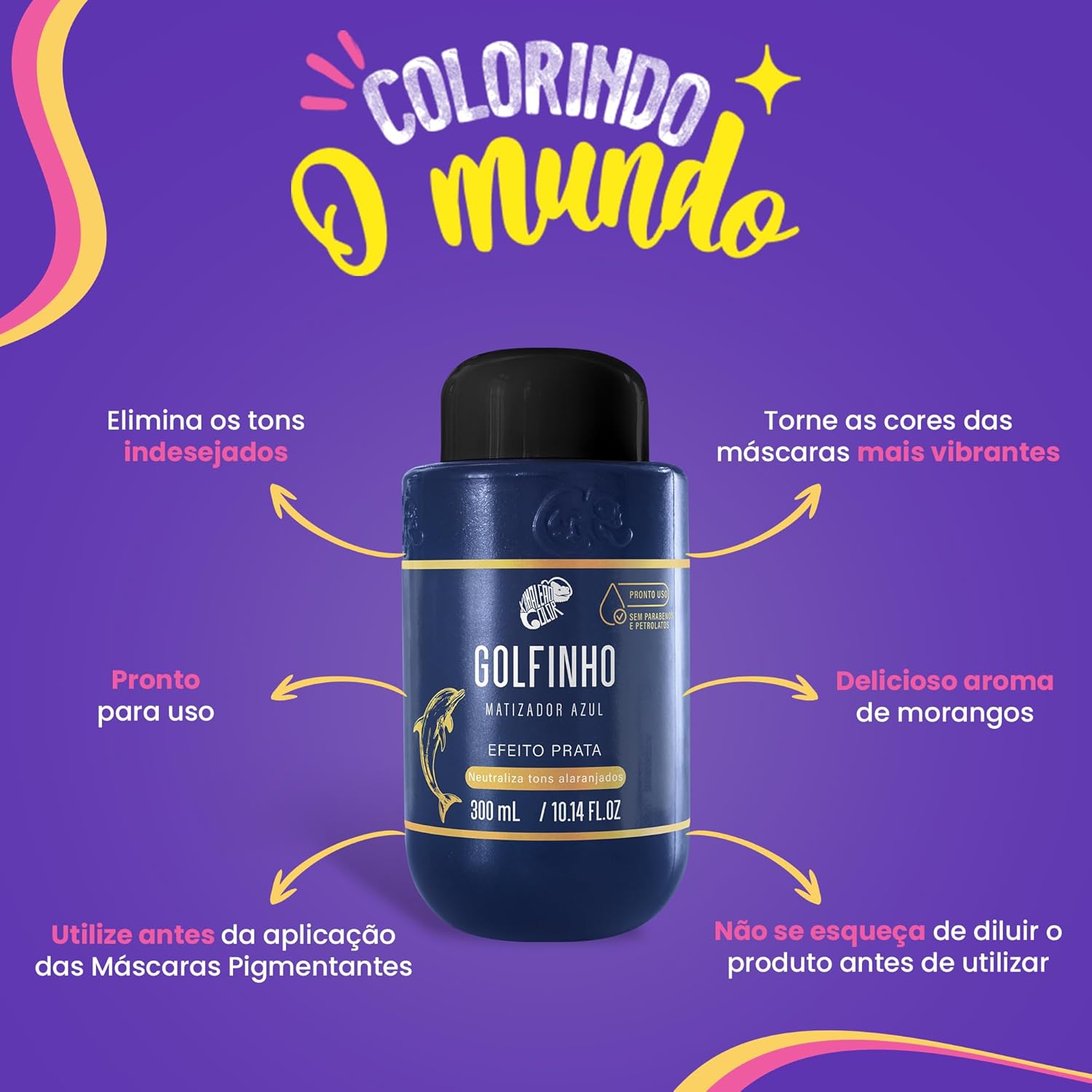 KAMALEÃO COLOR Matizador Azul Golfinho – Neutralizador de Tons Alaranjados – Efeito Prata – Para Cabelos Loiros Platinados – 300ml em promoção! Veja a oferta e mais achadinhos de Descolorantes e Matizadores 4 Hoje é o melhor dia para comprar KAMALEÃO COLOR Matizador Azul Golfinho – Neutralizador de Tons Alaranjados – Efeito Prata – Para Cabelos Loiros Platinados – 300ml com aquele preço maroto! Promoção! Aproveite a oferta! 4