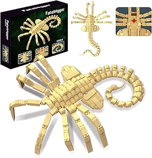 Xenomorph Facehugger 572-Piece Building Kit - Horror Collectible Compatible with Lego