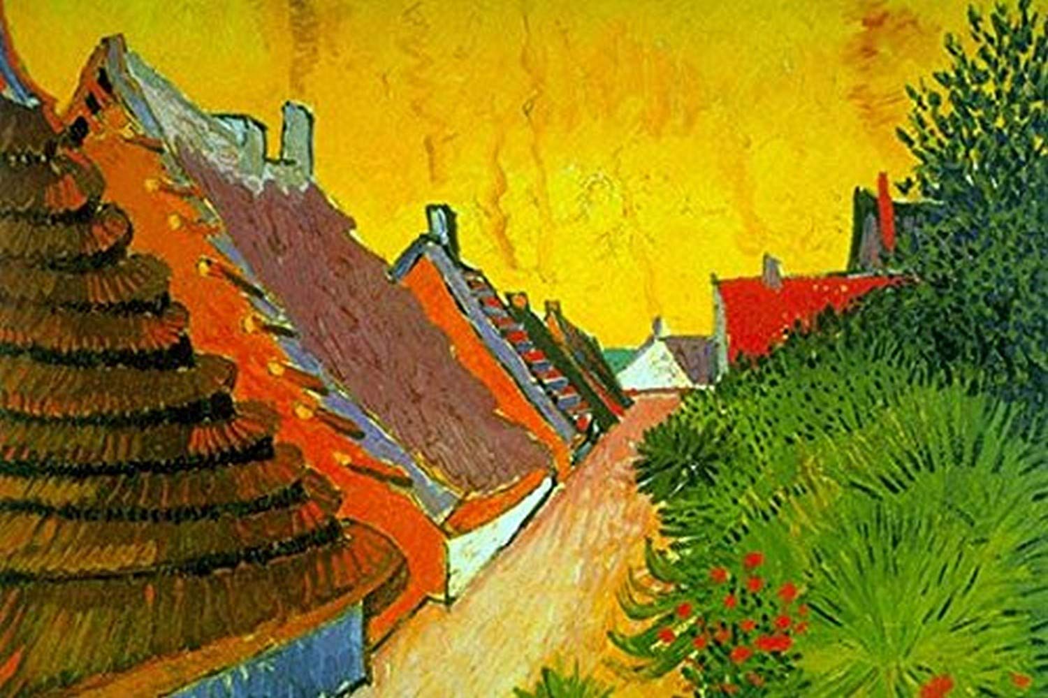 Buyenlarge Saintes-Maries Road through The Town - Gallery Wrapped 28"X42" canvas Print., 28" X 42""
