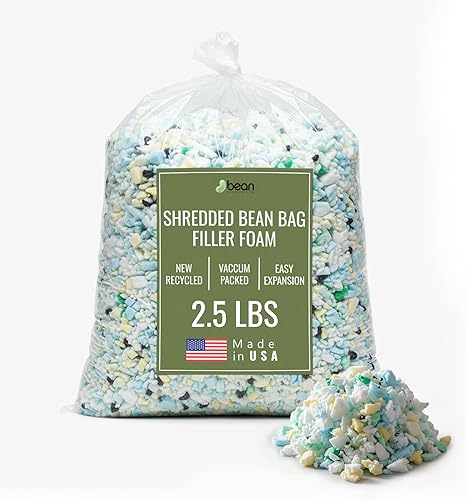 Miniatura 24 de Relleno de gomaespuma triturada, para reciclado de pufs, camas para mascotas y almohadas. Fabricado en los Estados Unidos, de Bean Products