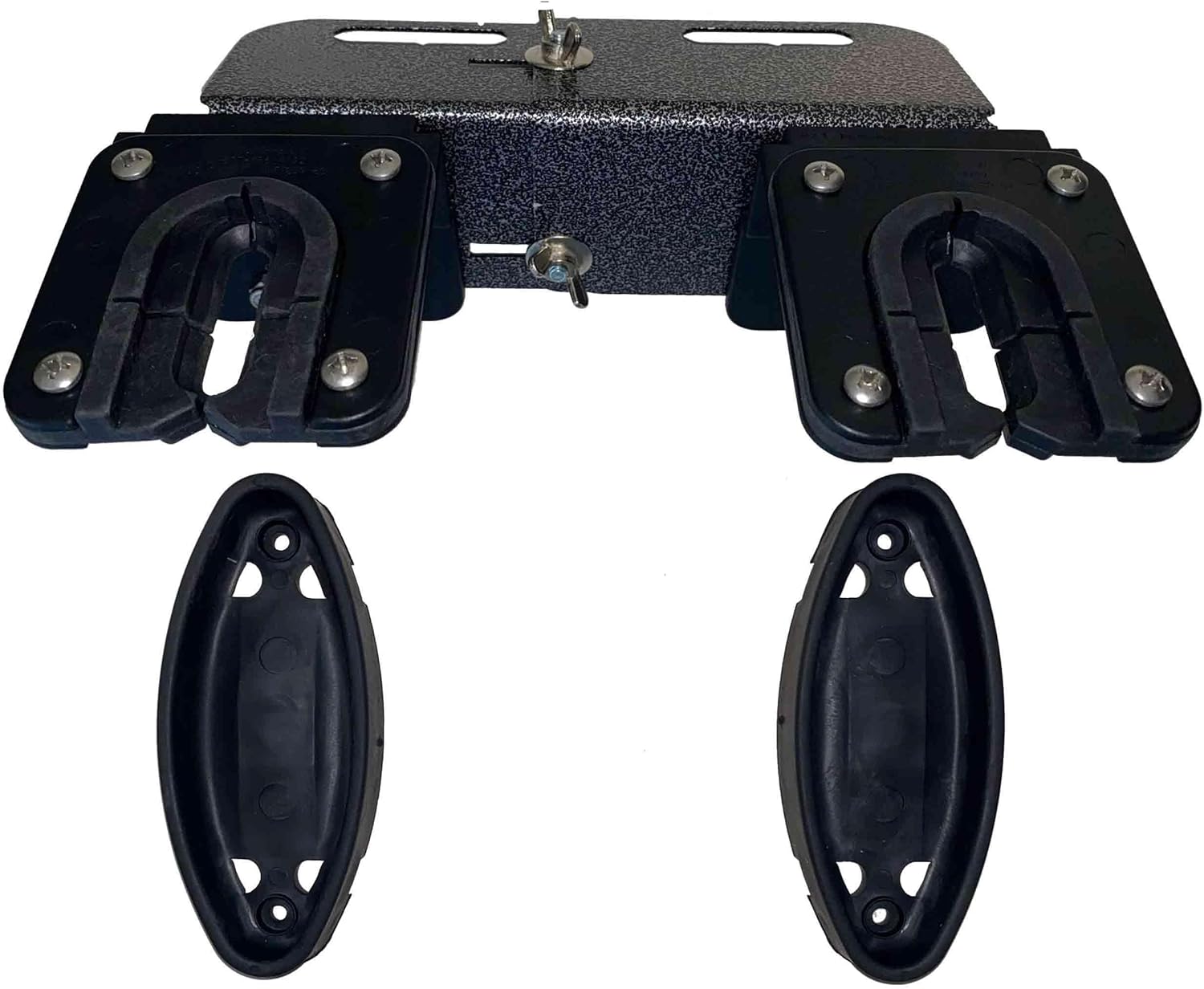 Double Headrest Gun Rack for Truck or Car, Black