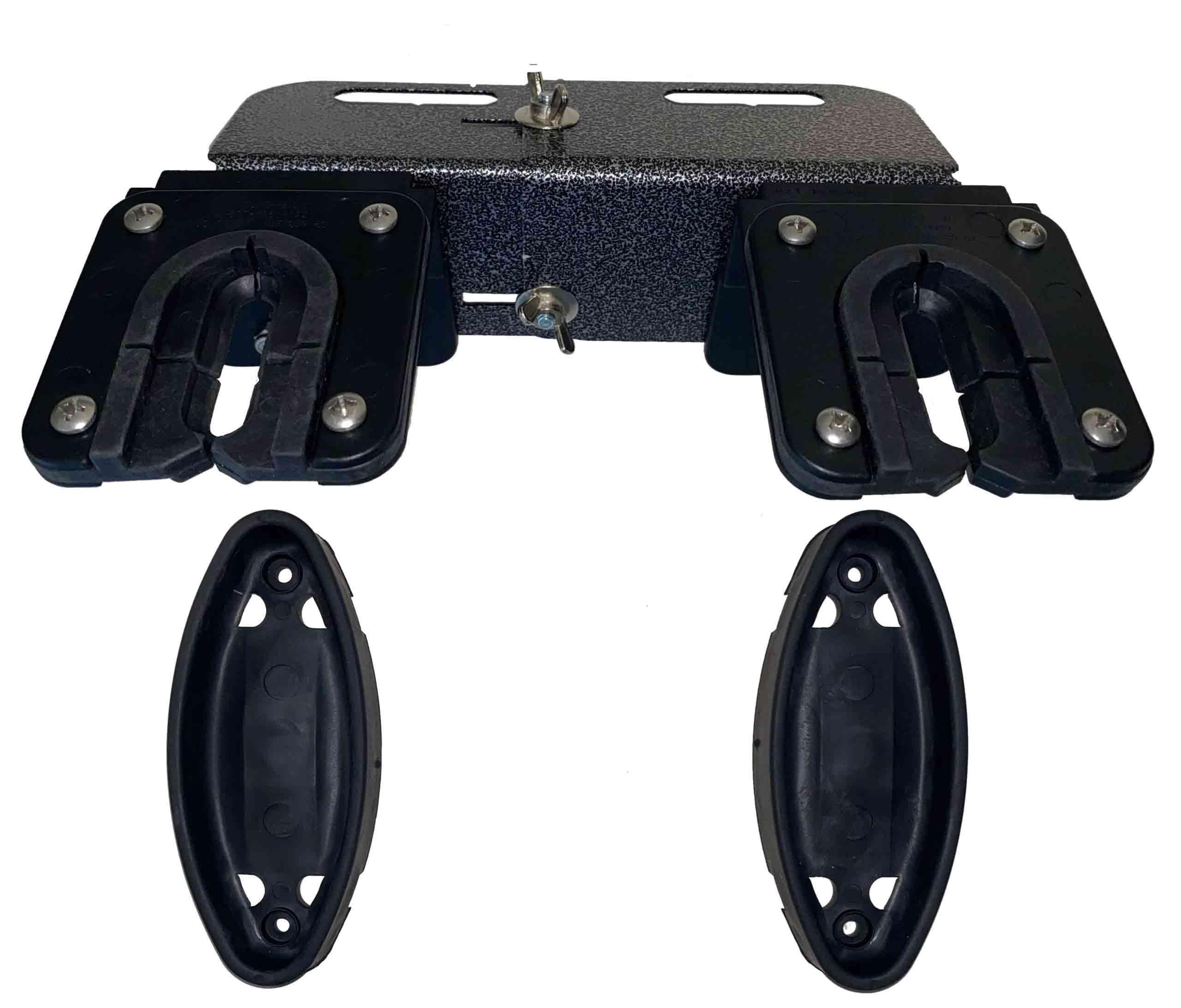 Double Headrest Gun Rack for Truck or Car, Black