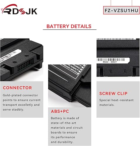 Miniatura 5 de FZ-VZSU1HU VZSU1HU FZ-VZSU1HAU VZSU1HAU - Batería para portátil Panasonic Toughbook 55 FZ-55 Mk1 Mk2 FZ-VZSU1 Series 3INR1966-2 10.8V 68Wh6300mAh