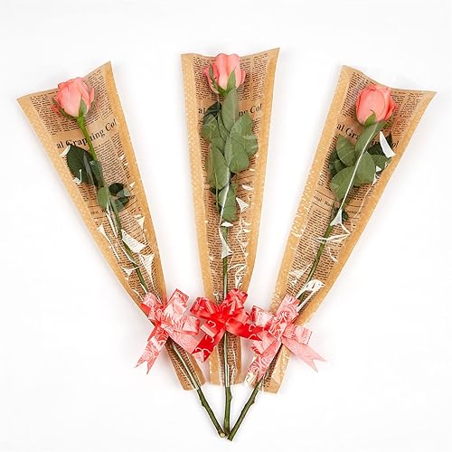 Miniatura 5 de Palabras Ramo de flores Manga de envoltura de flores Papel de plástico Paquete de palabras Arreglo floral Suministros Envoltura Bolsas 50pcs S