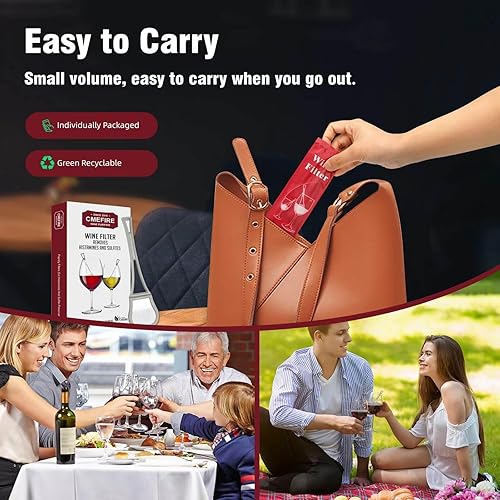 Miniatura 6 de Filtros de vino Sulfitos Histaminas Purificadoras Varitas Purificadoras: Puede Reducir Dolores de Cabeza y Aliviar Alergias y Sensibilidades al Vino