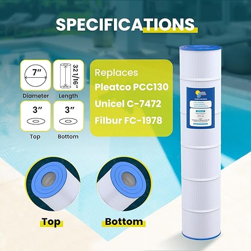 Miniatura 4 de In The Swim Cartucho de filtro estándar para piscina, paquete de 4 unidades de repuesto para Pentair Clean & Clear Plus 520 CCP520 WP.TS1978-4P