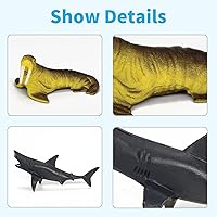 Vista 14 de Mini figuras de animales de safari, 12 piezas de plástico pequeño bosque selva, zoológico, figuras de animales, adornos para tartas, recuerdos