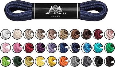 Mount Swiss© Luxury-Waxed Round Leather Shoelaces Diameter 2-3 mm Length 45-120 cm