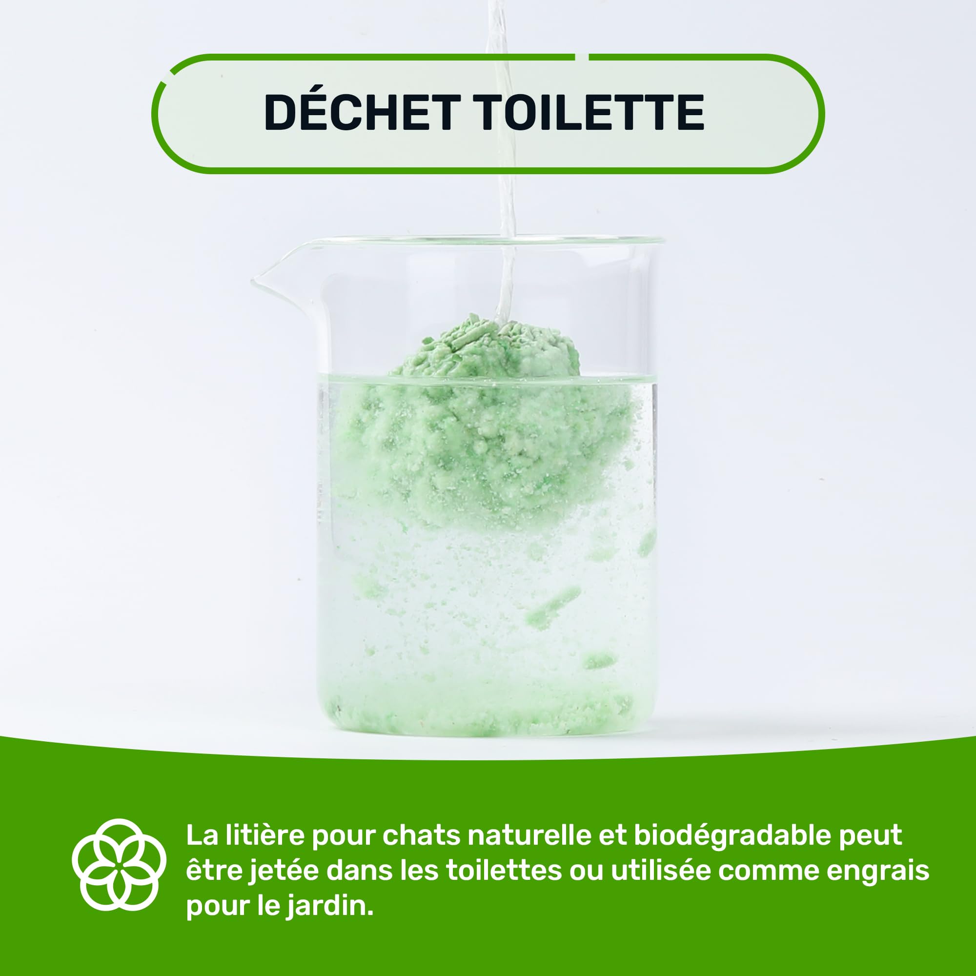 FUKUMARU Litière pour Chats en Tofu 10,8 kg, Litière Agglomérante, Contrôle des Odeurs avec Parfum de Thé Vert, sans Poussière et Facile à Agglomérer, Jetable dans Les Toilettes
